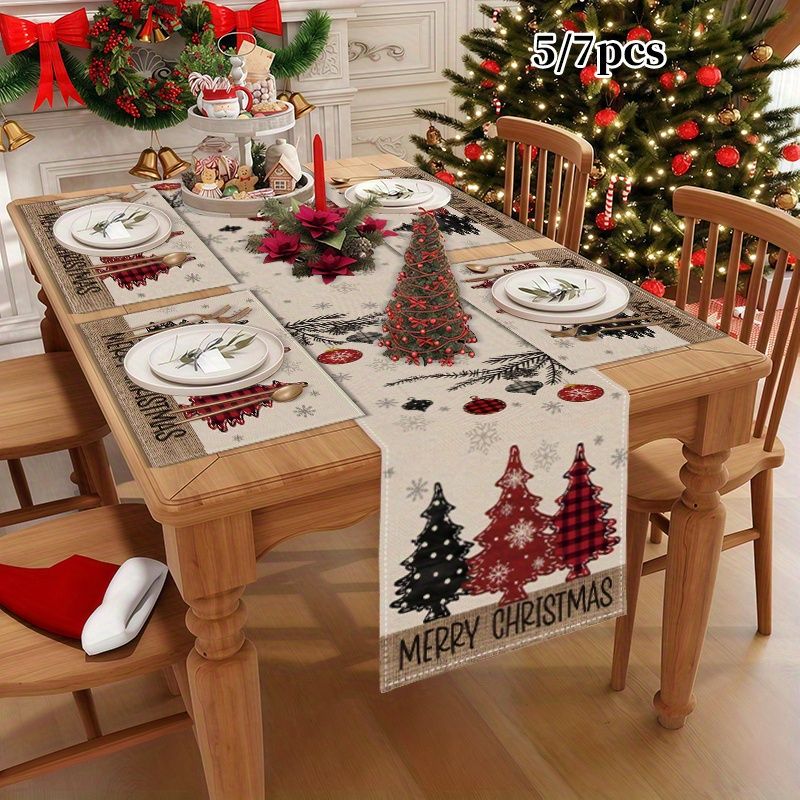 Christmas Table Runner - Ensemble de nappes de table et