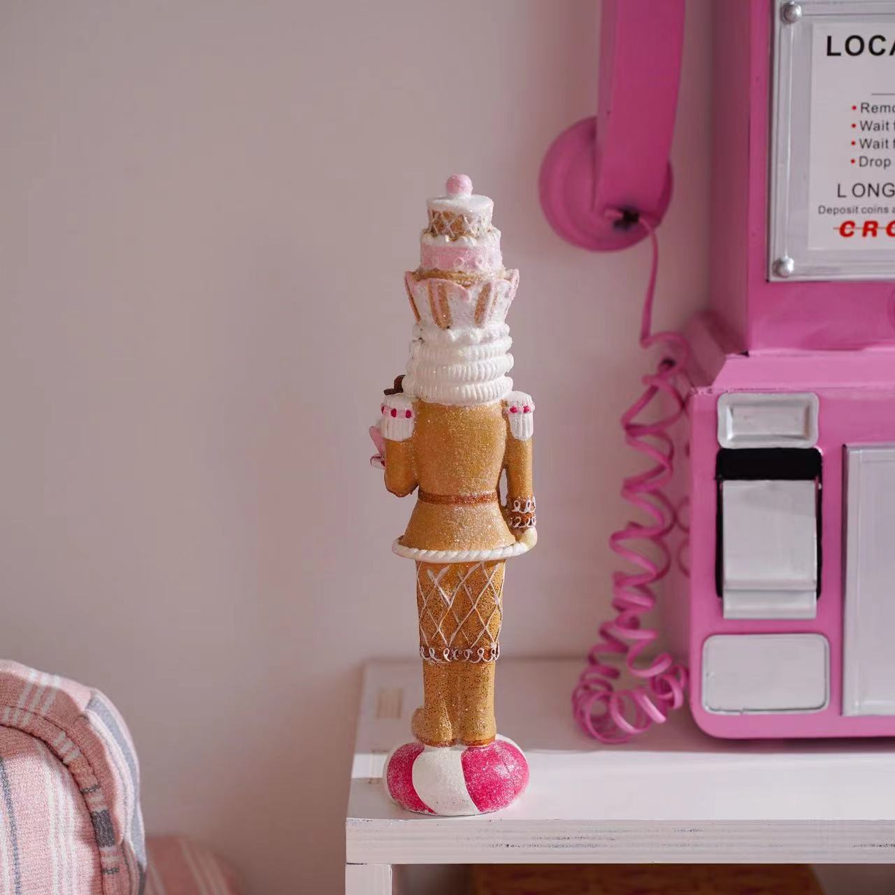Nutcracker Figurine - Figurine Soldat Casse-Noisette Rose Doux, Poupée
