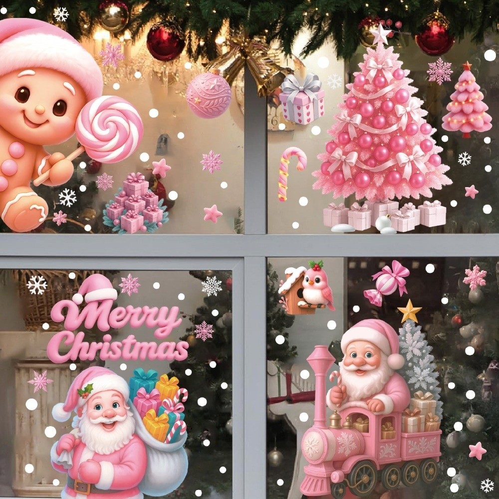 Snowflake Window Decal - Autocollants de fenêtre amovibles en PVC,