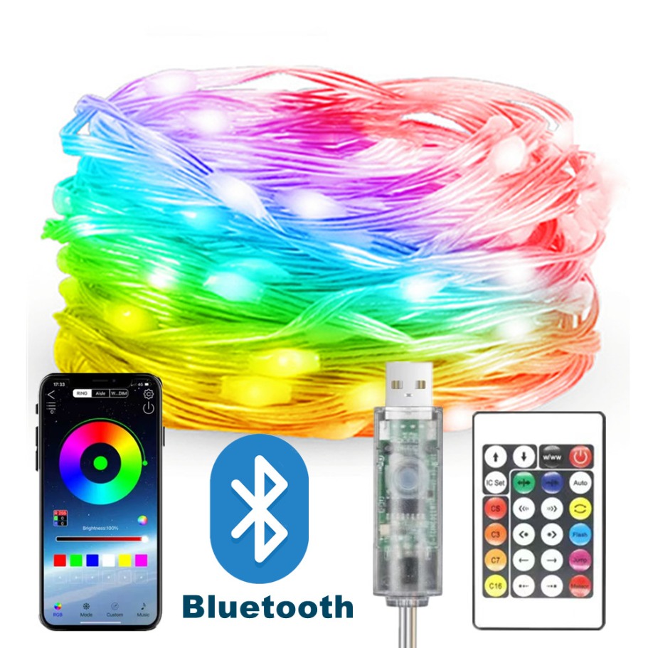 Led Fairy String Lights - WS2812B LED chaîne lumineuse intelligente Bluetooth