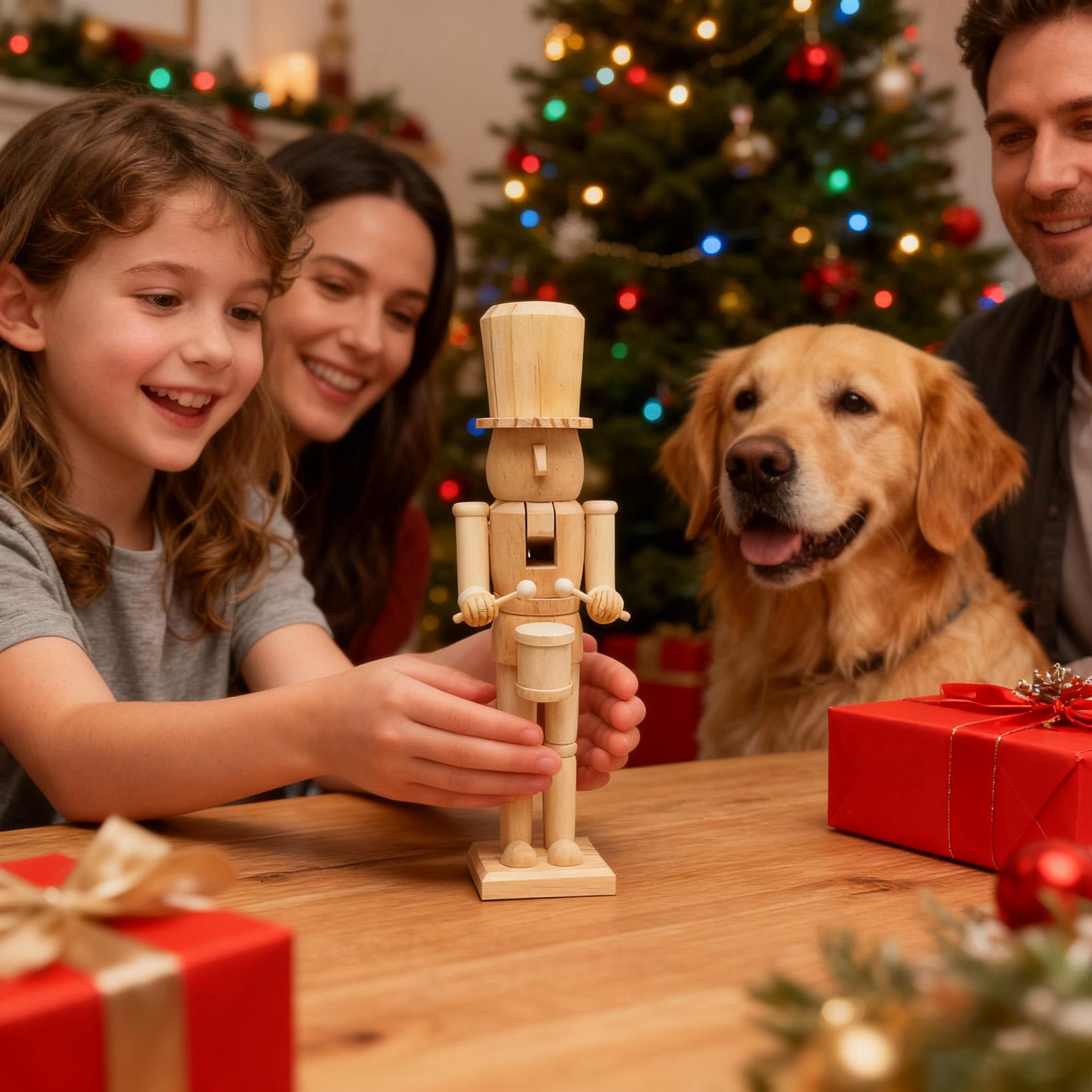 Nutcracker Figurine - Casse-noisette en bois 38cm, Figurine festive
