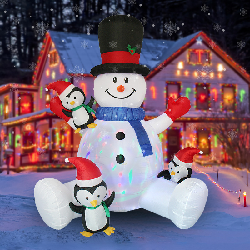 Christmas Lights Outdoor - Bonhomme de neige gonflable de noël,