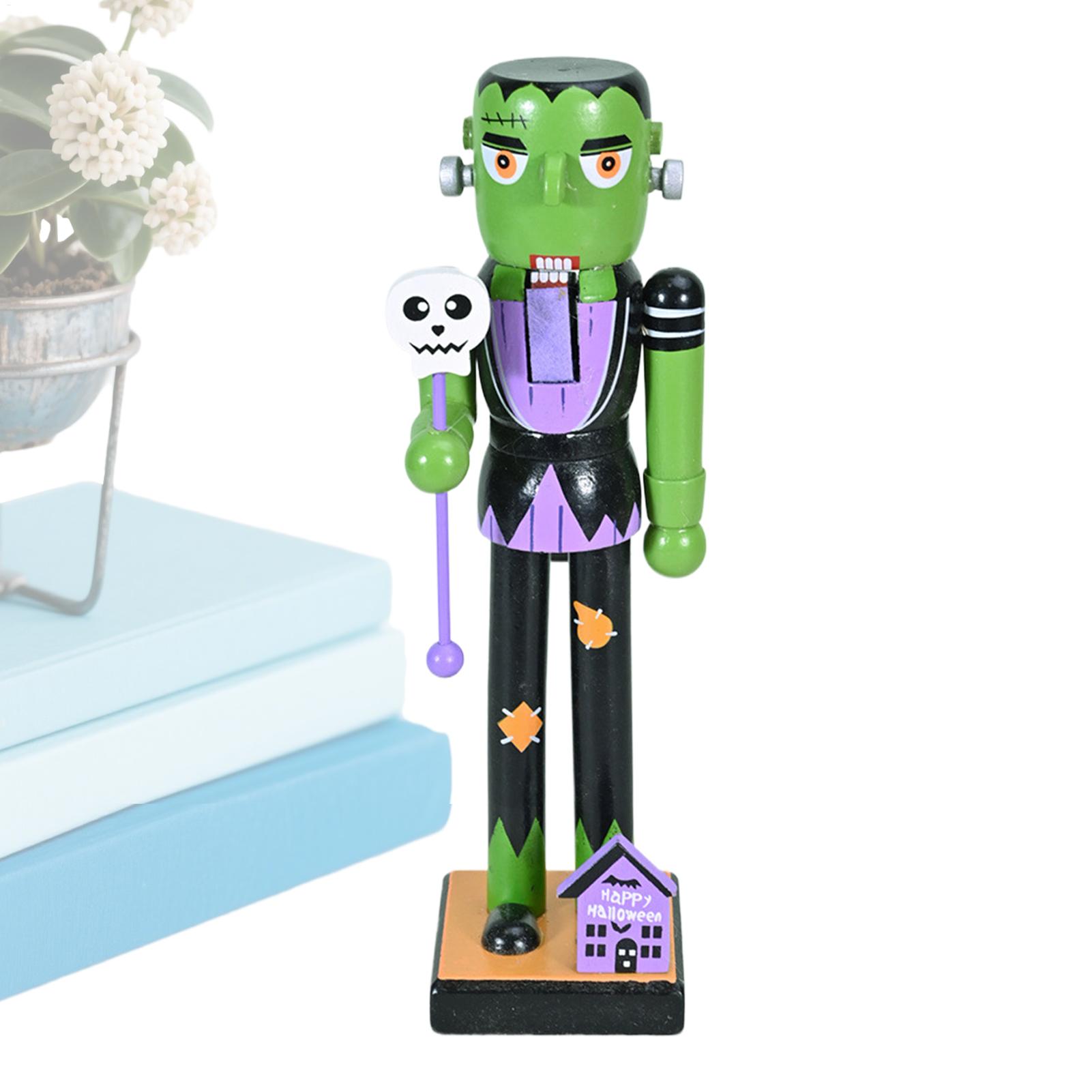 Nutcracker Figurine - Casse-noisette en bois pour Halloween, décor
