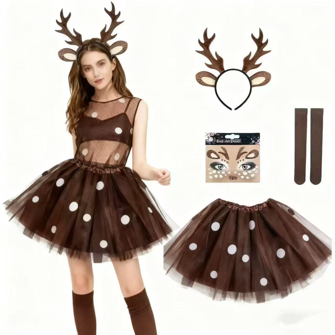 Reindeer Antlers Headband - Ensemble de costume de renne :