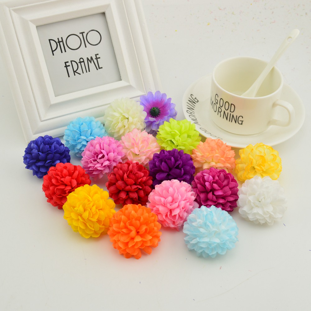 Christmas Wreath Fake - 200 pièces 5CM fleurs artificielles chrysanthème