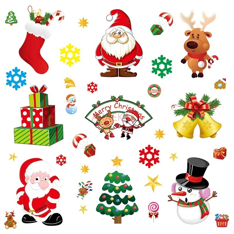 Snowflake Window Decal - Autocollant statique de noël amovible, 1