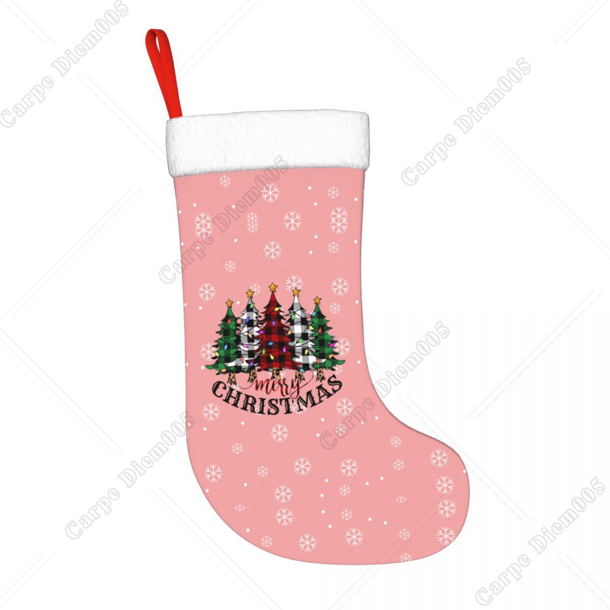 Grands bas de Noël roses pour  - Christmas Stocking Hanging avis et prix