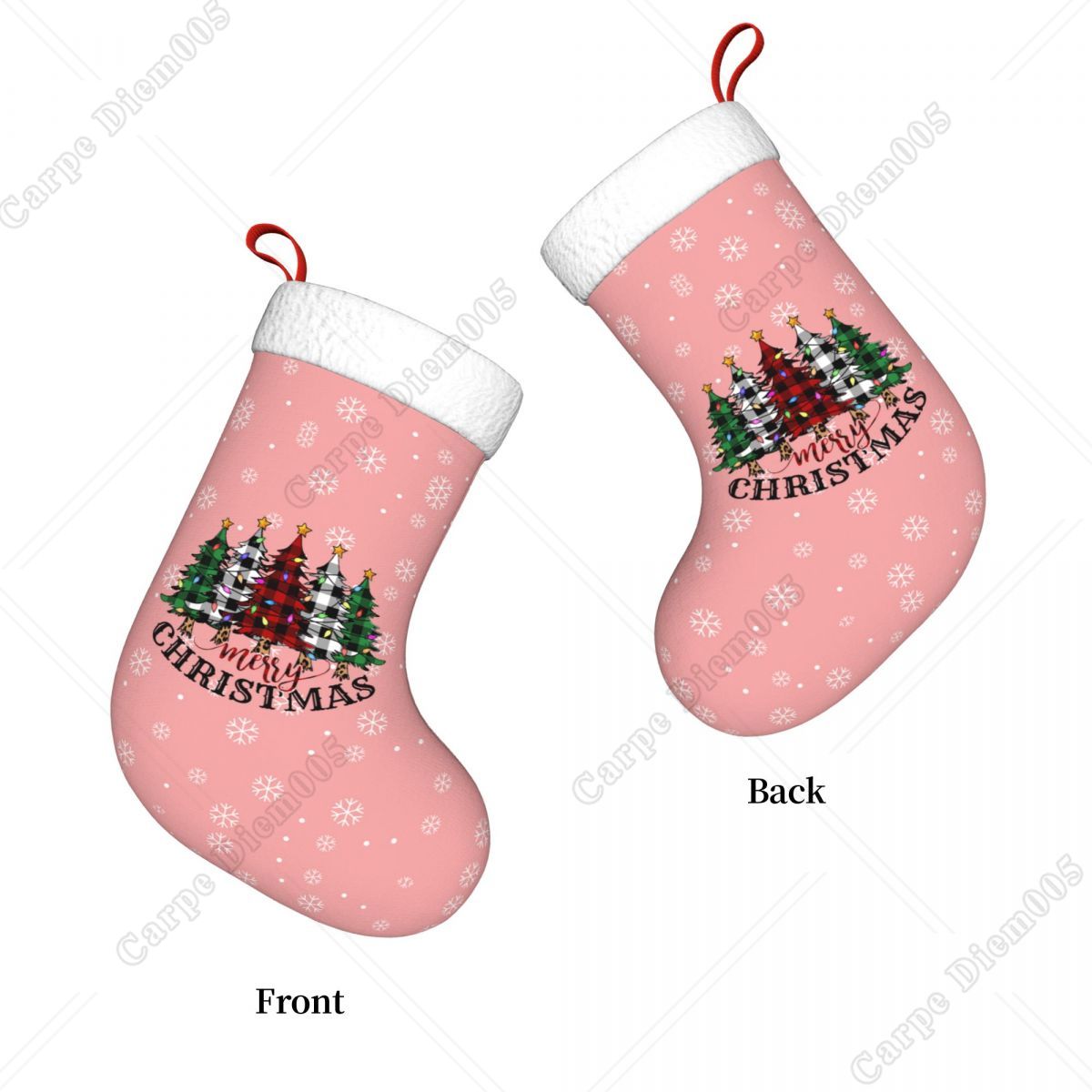 Grands bas de Noël roses pour  - Christmas Stocking Hanging avis et prix