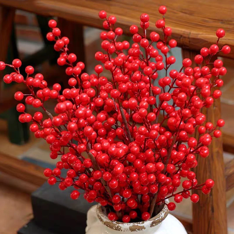 5/100x Branches de baies rouge - Christmas Wreath Fake avis et prix