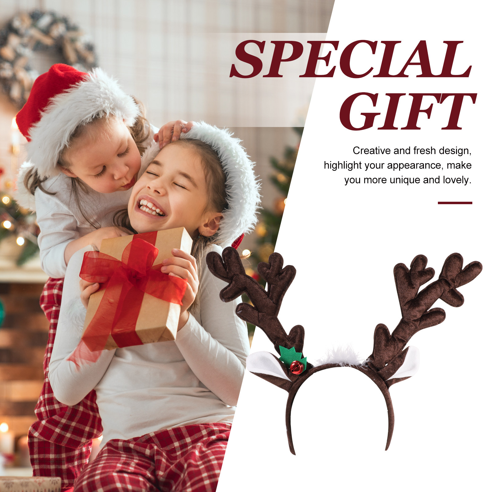 Serre-tête en forme de cornes  - Reindeer Antlers Headband avis et prix