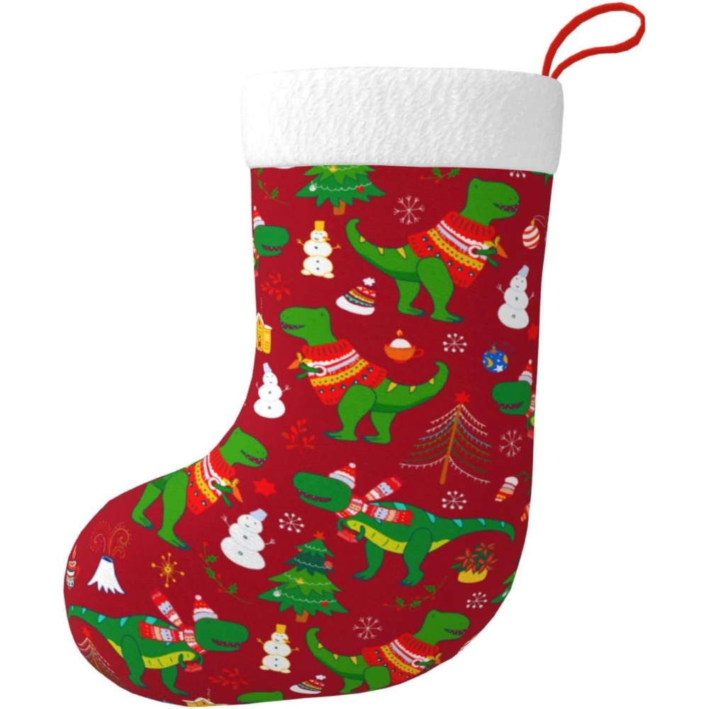 Mignon dinosaure de noël bas d - Christmas Stocking Hanging avis et prix