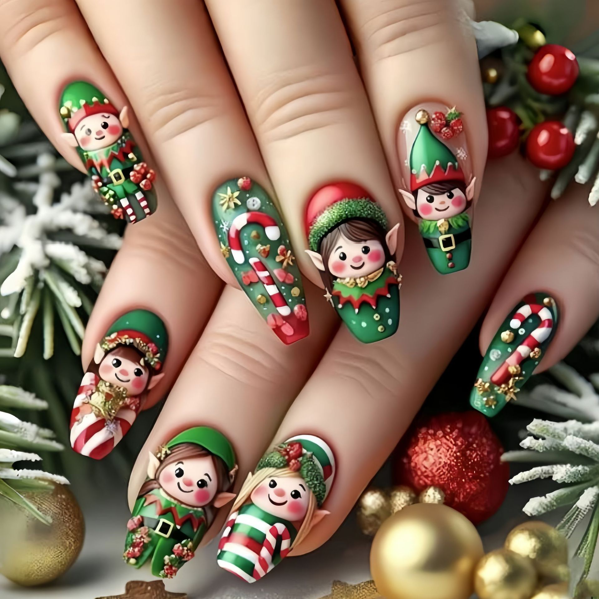 Faux ongles moyens pour fête d - Christmas Tree Artificial avis et prix