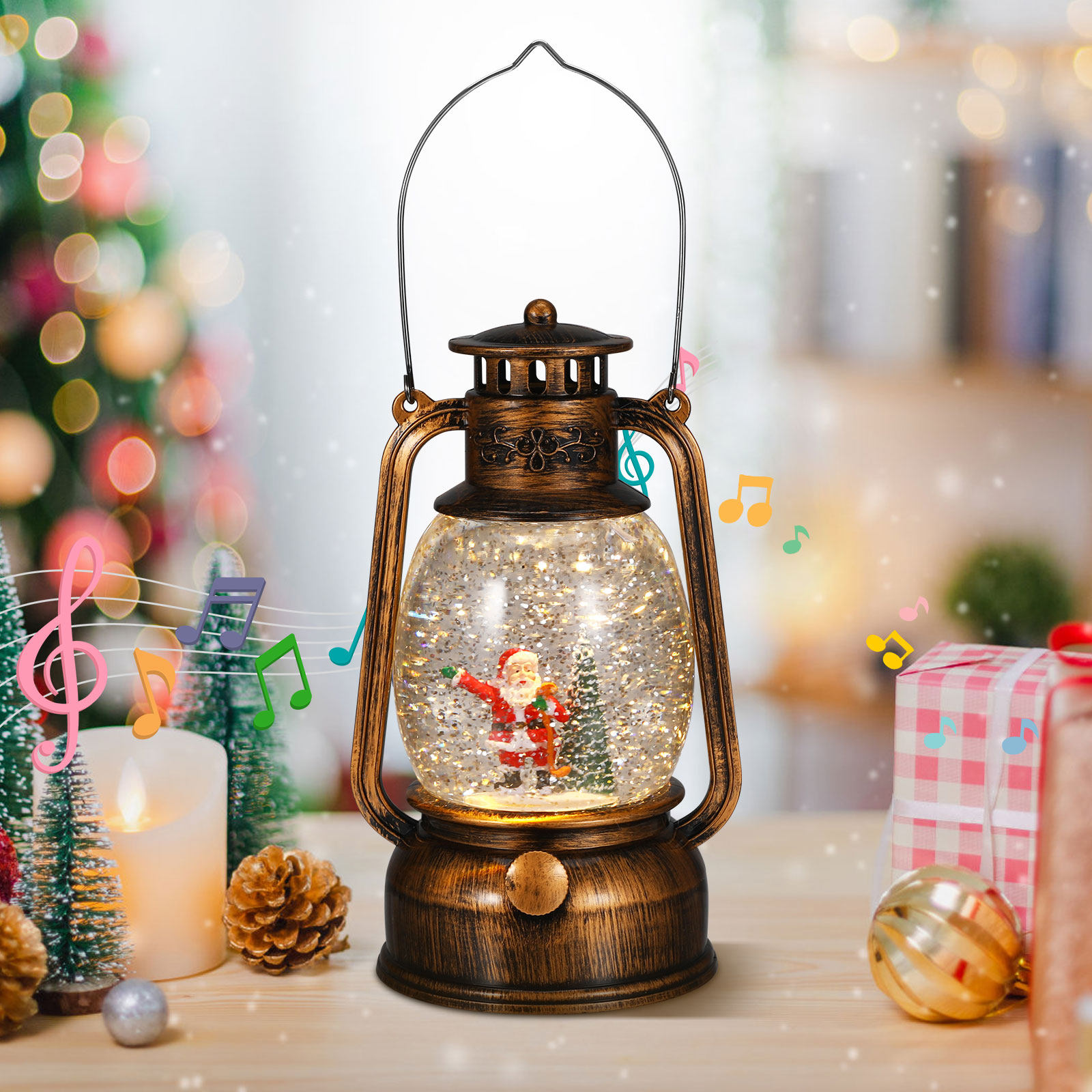 Lanterne musicale lumineuse en - Snow Globe Musical avis et prix