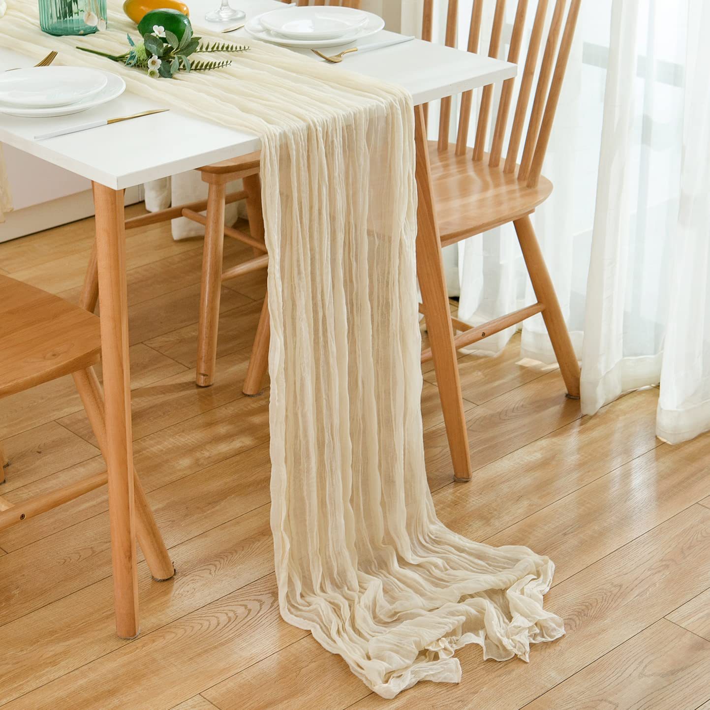 Chemin de Table en gaze froiss - Christmas Table Runner avis et prix
