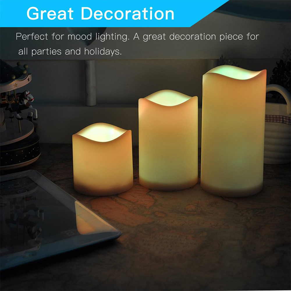 Lot de 3 bougies LED sans flam - Holiday Candle Set avis et prix