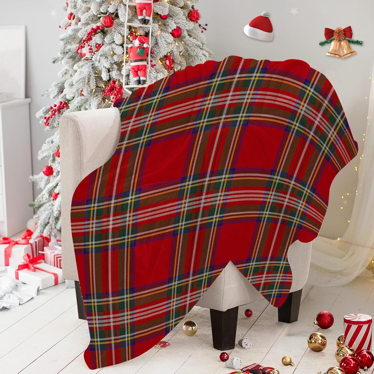 Couvertures à carreaux de noël - Christmas Throw Blanket avis et prix