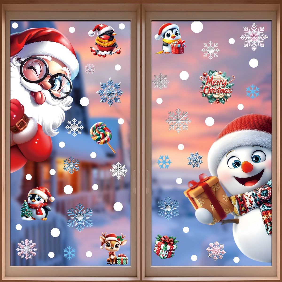 Autocollants de fenêtre de noë - Snowflake Window Decal avis et prix