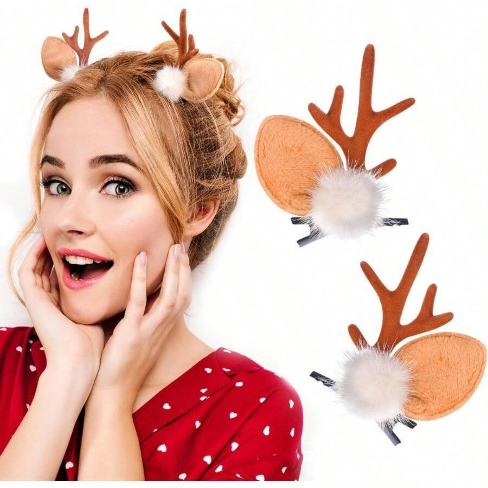 Pinces à cheveux en bois de re - Reindeer Antlers Headband avis et prix