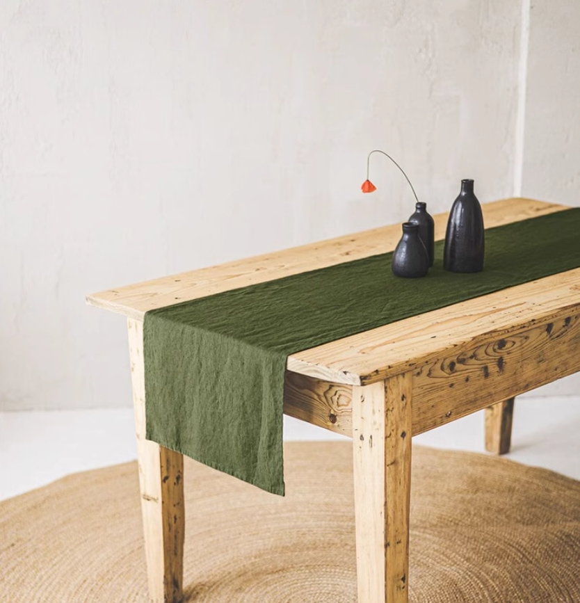 Chemin de table 100% Lin Lavé  - Christmas Table Runner avis et prix