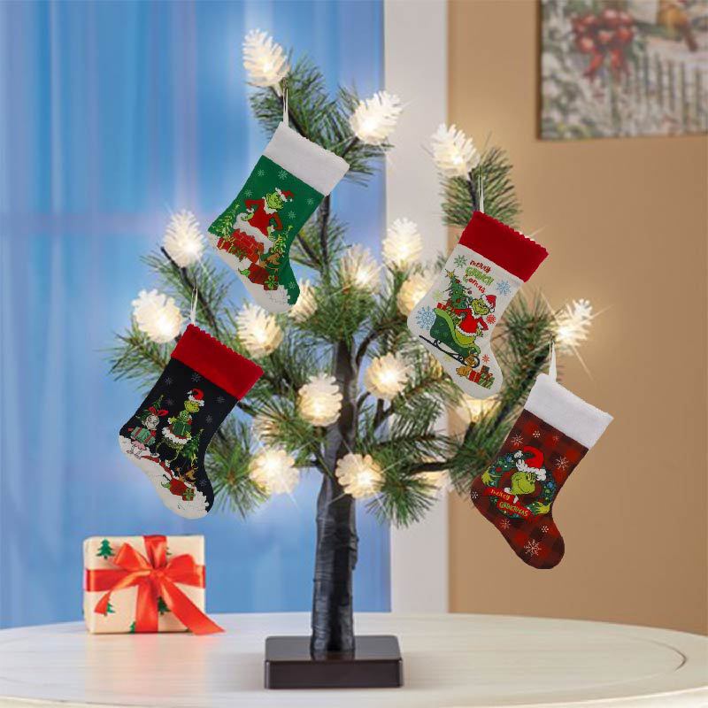Bas de noël Grinch, sac cadeau - Christmas Stocking Hanging avis et prix