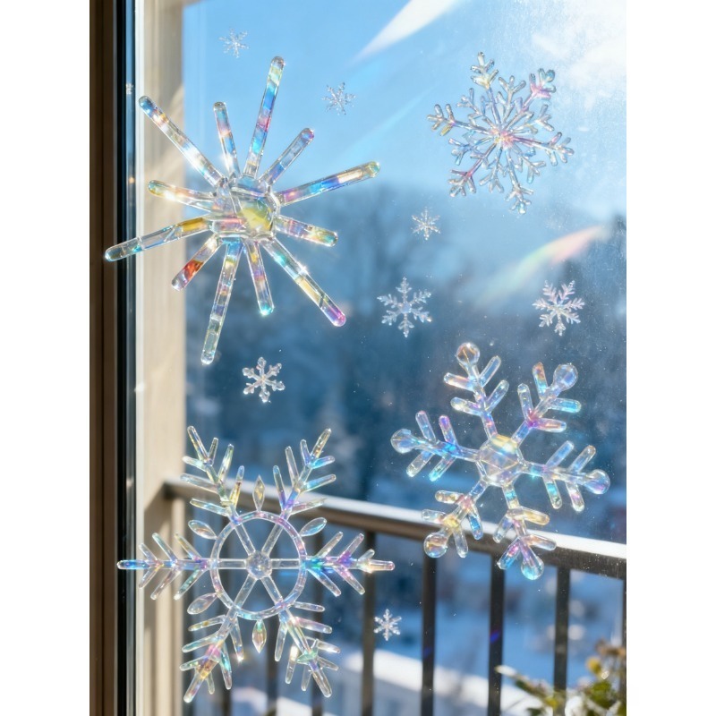 Autocollants de fenêtre électr - Snowflake Window Decal avis et prix