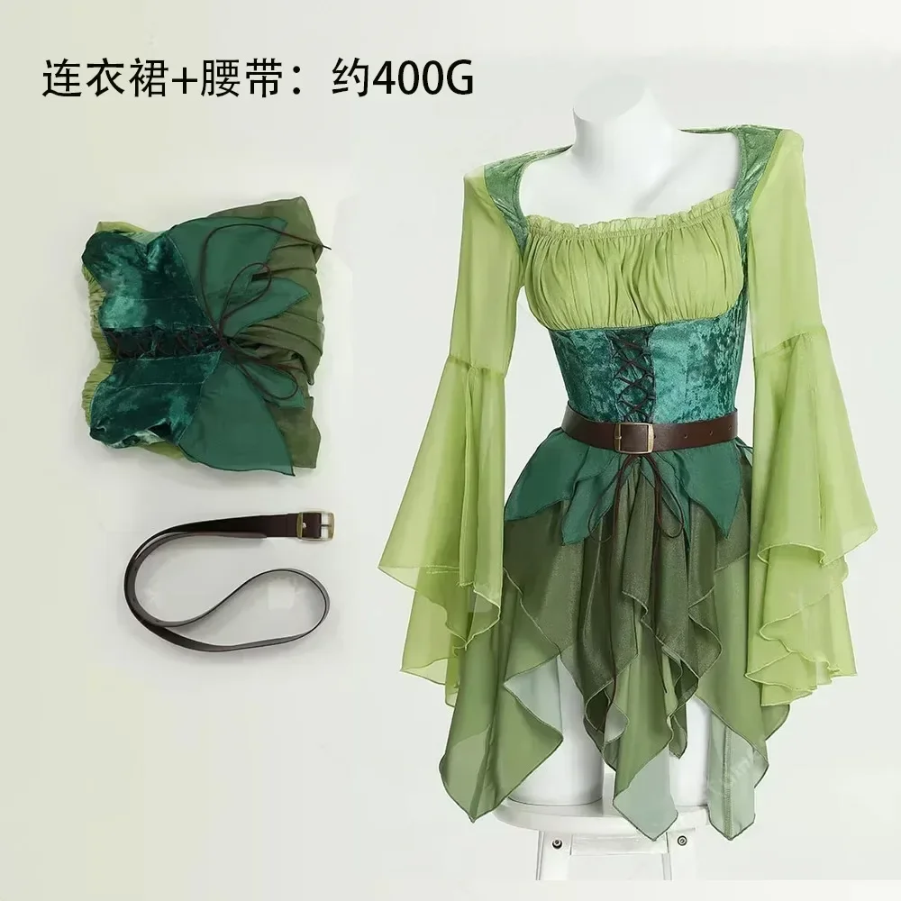 Robe de fée verte médiévale po - Elf Costume Christmas avis et prix